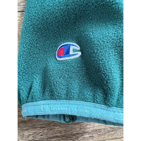 Champion Women's Explorer Fleece Snap Front Pullover Sweatshirt Size M Green - Picture 5 of 8